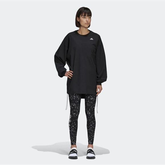 Brand New Adidas x HYKE Tokyo Black & White Marble Splattered Performance Leggin - Picture 2 of 9